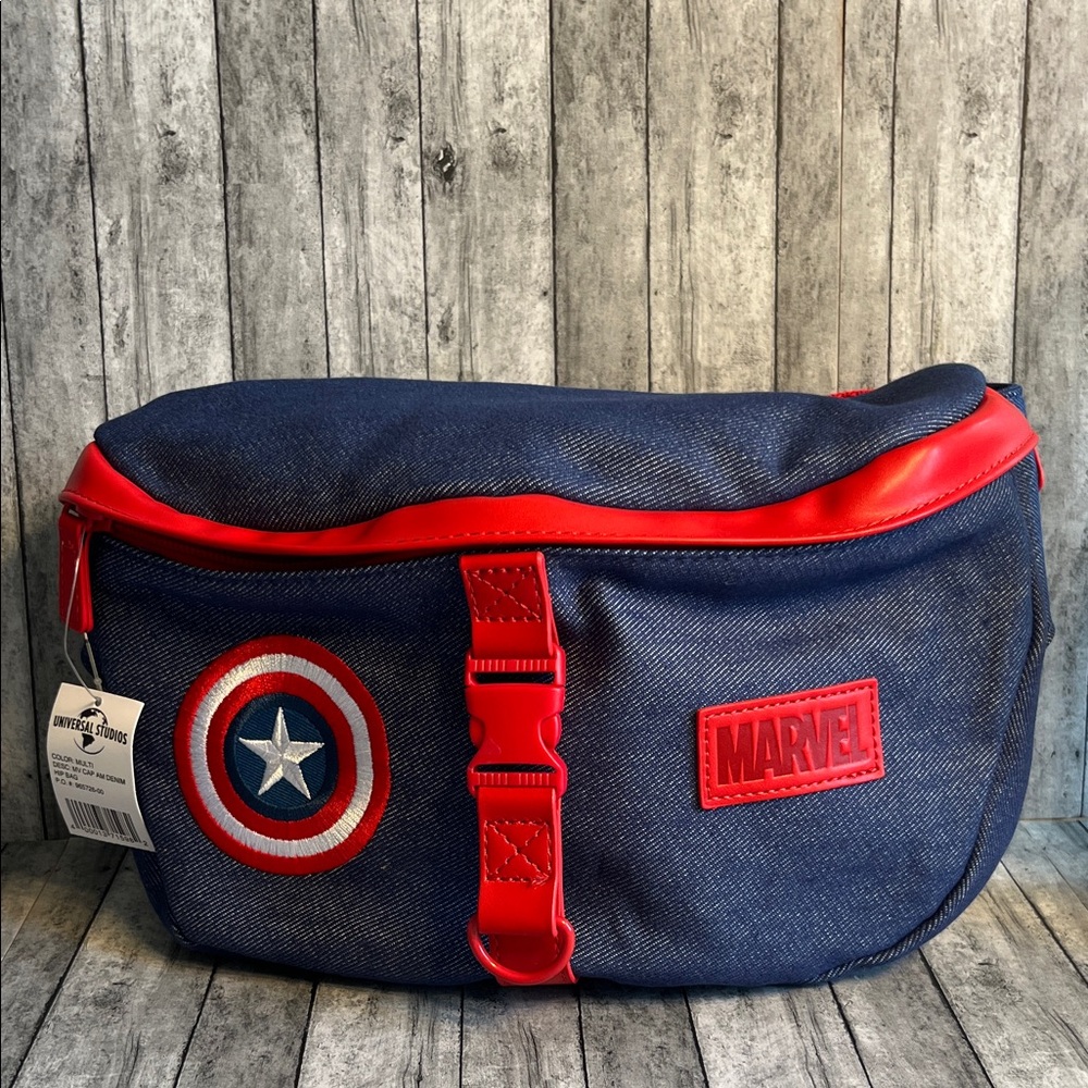 Marvel Navy Blue and Red Captain America Waist /shoulder Bag